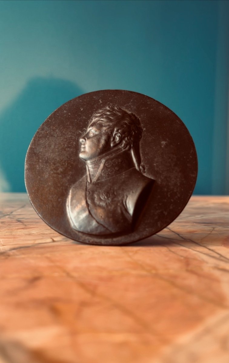 Medallion With A Profile Portrait Of Emperor Alexander I Of Russia In Bas-relief-photo-2