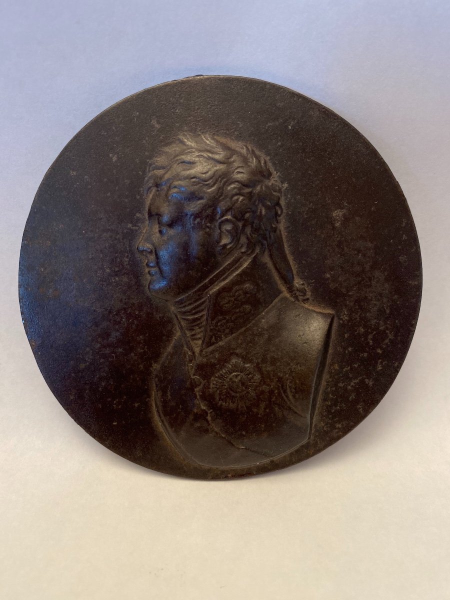 Medallion With A Profile Portrait Of Emperor Alexander I Of Russia In Bas-relief-photo-3