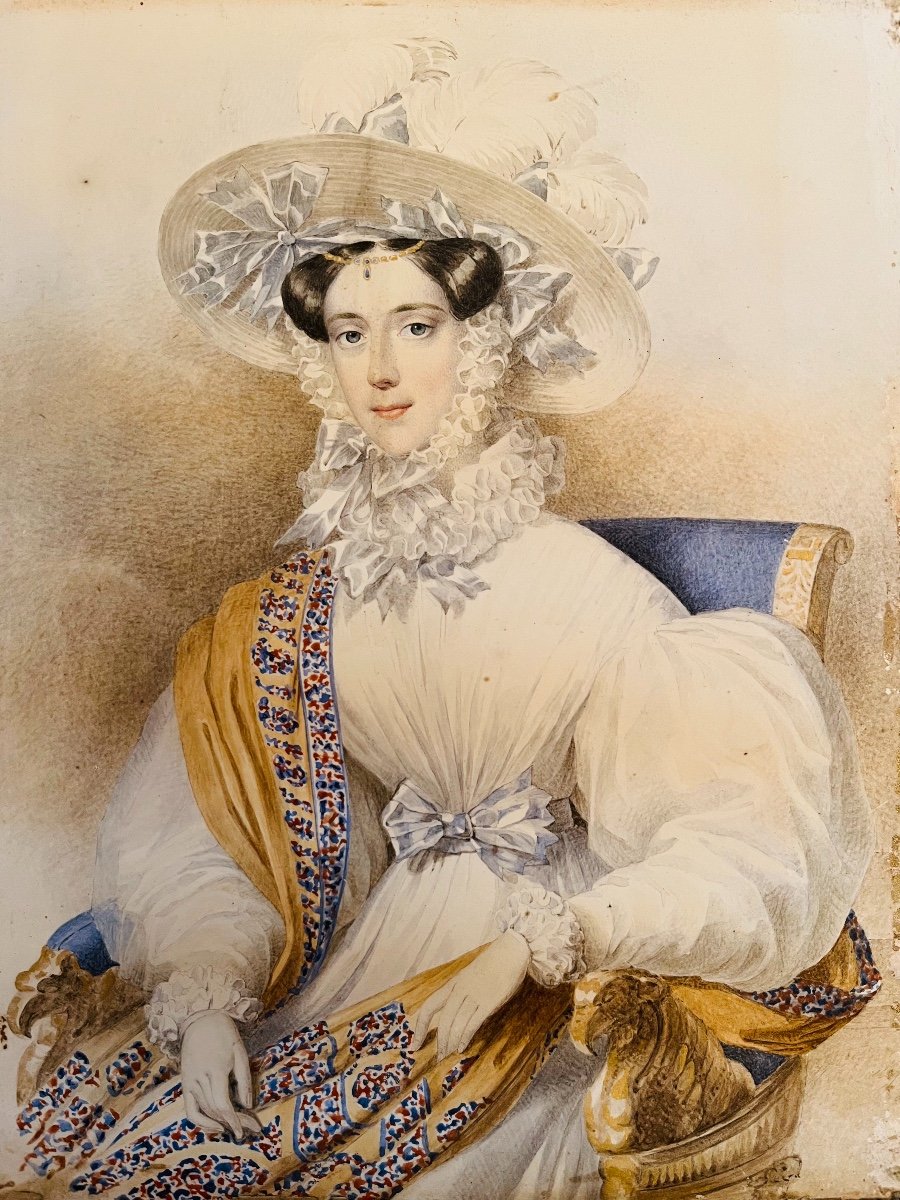 Johann N. Ender (1793-1854) Portrait Of Maria Anna Of Savoy, Empress Consort Of Austria 