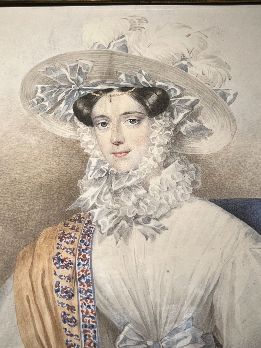 Johann N. Ender (1793-1854) Portrait De Marie-anne De Savoie, Impératrice Consort d'Autriche -photo-4