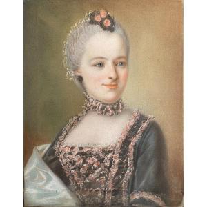 Portrait d'Une élégante En Pastel, XVIIIe Siècle
