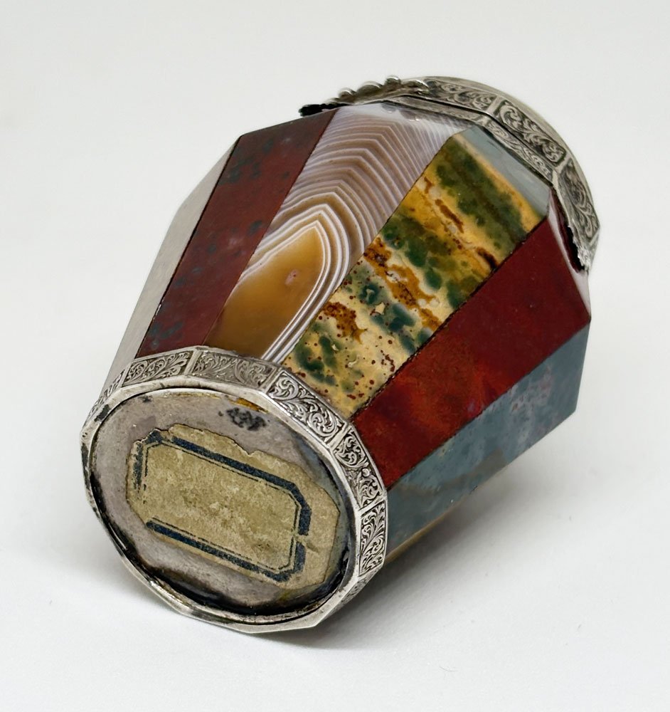 Victorian Silver And Hardstone Vinaigrette-photo-2