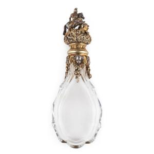 Crystal And Silver Scent Bottle, France 19th Century