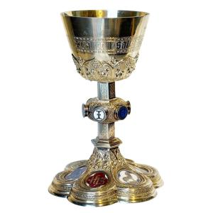 Silver-gilt And Enamel Chalice, Birmingham 1880