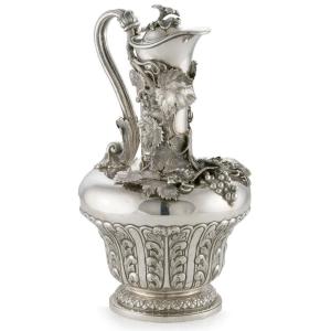 Calcutta Silver Pitcher Circa 1830 By Hamilton & Co.