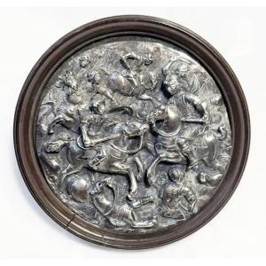 Silver Plaque With Battle Scene, Italy, Early 18th Century 