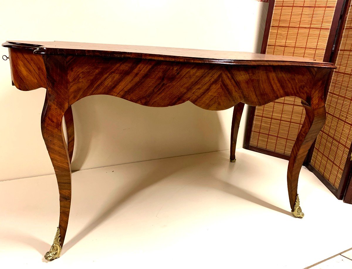 Middle Table In Cube Marquetry Napoleon III Period-photo-2