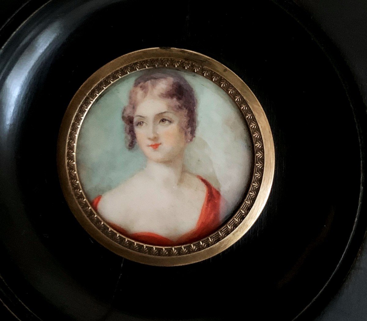 Miniature Sur Ivoire Caroline Bonaparte 