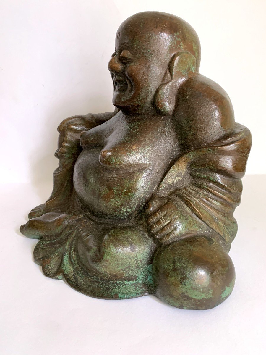 Bronze Laughing Buddha Budai Patai-photo-3