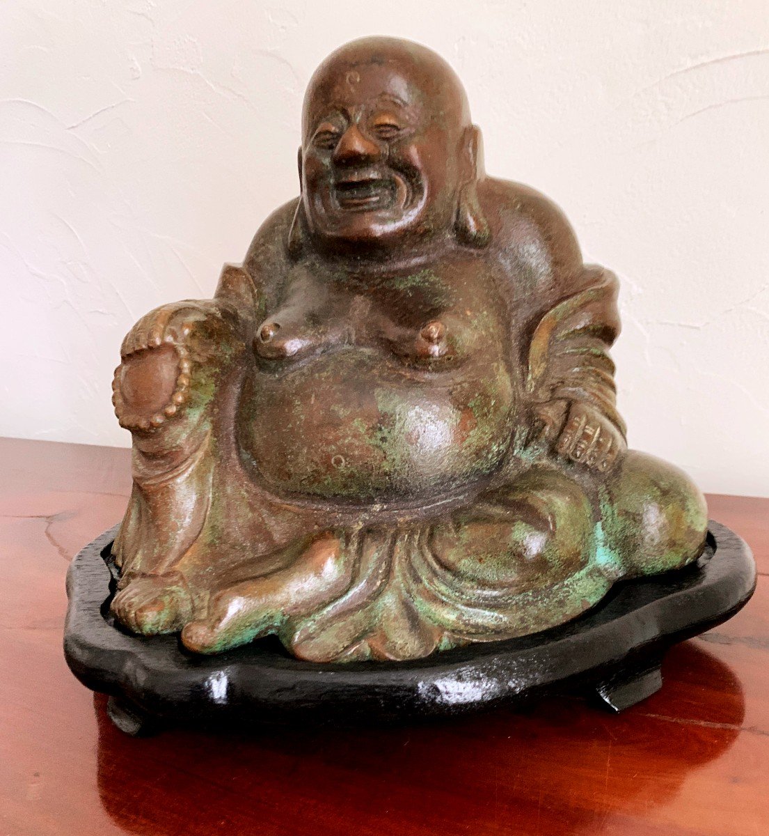 Bronze Laughing Buddha Budai Patai-photo-5