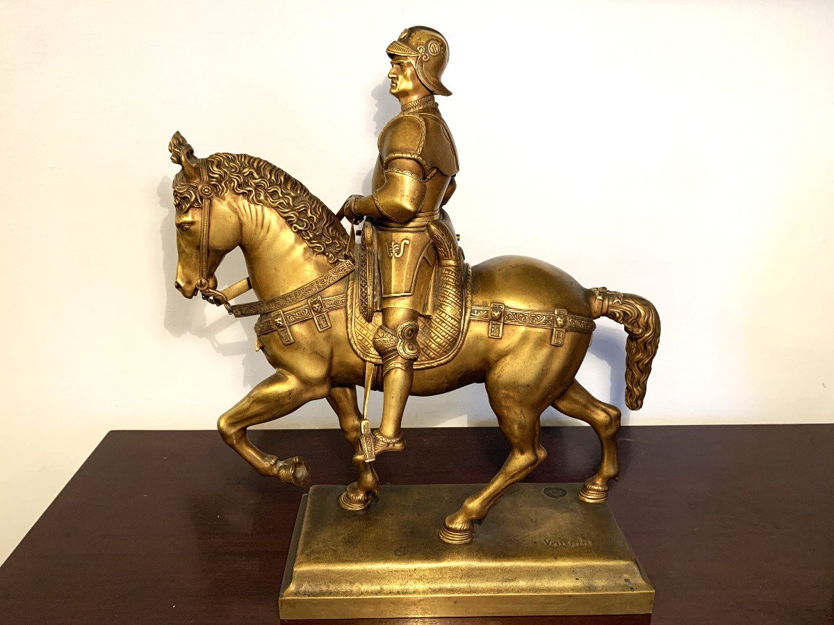 Bronze Equestrian Statue Of Le Colleone After Verrocchio-photo-5