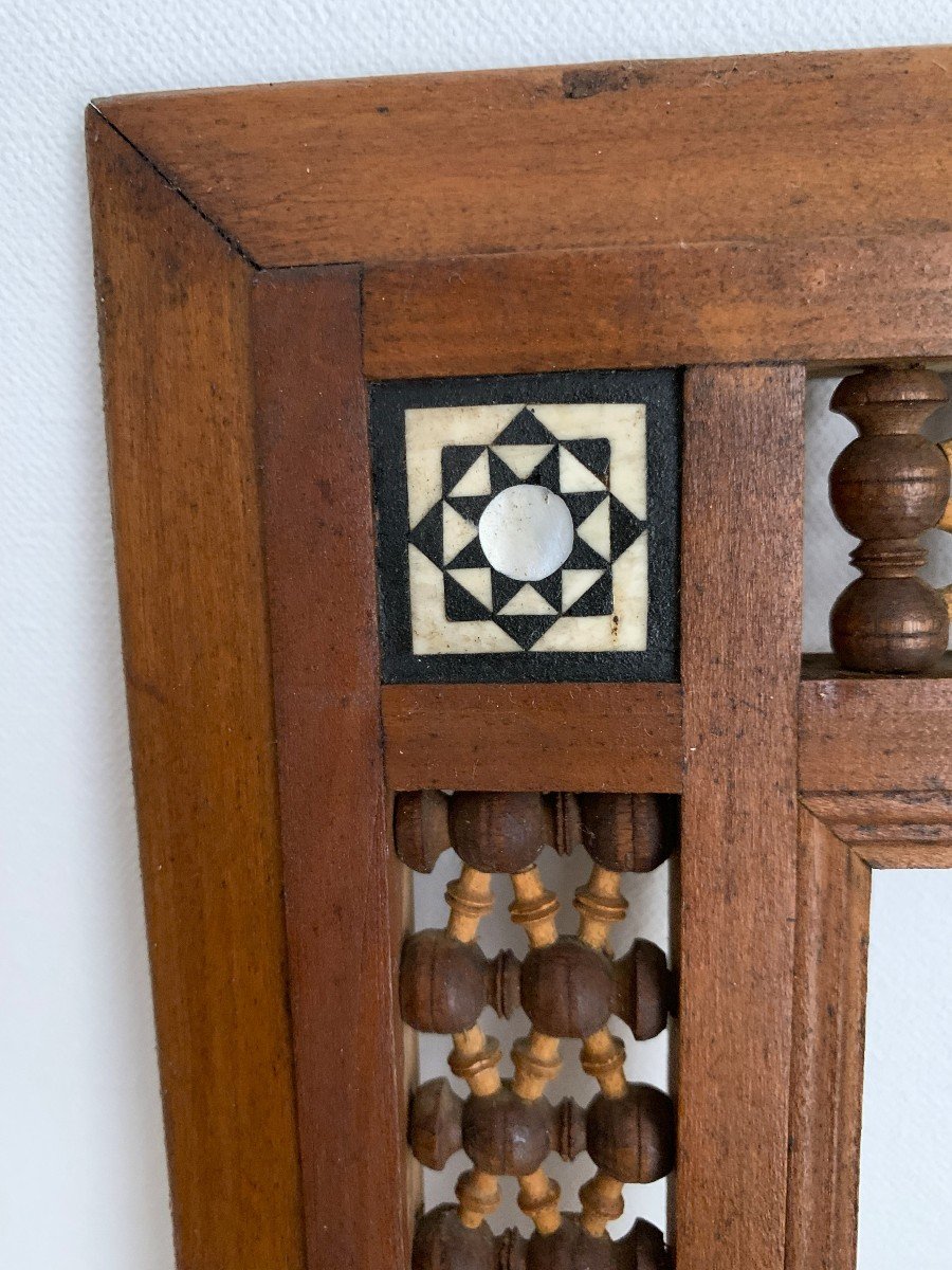 Pair Of Orientalist Moucharabieh And Mother-of-pearl Marquetry Frames.-photo-2