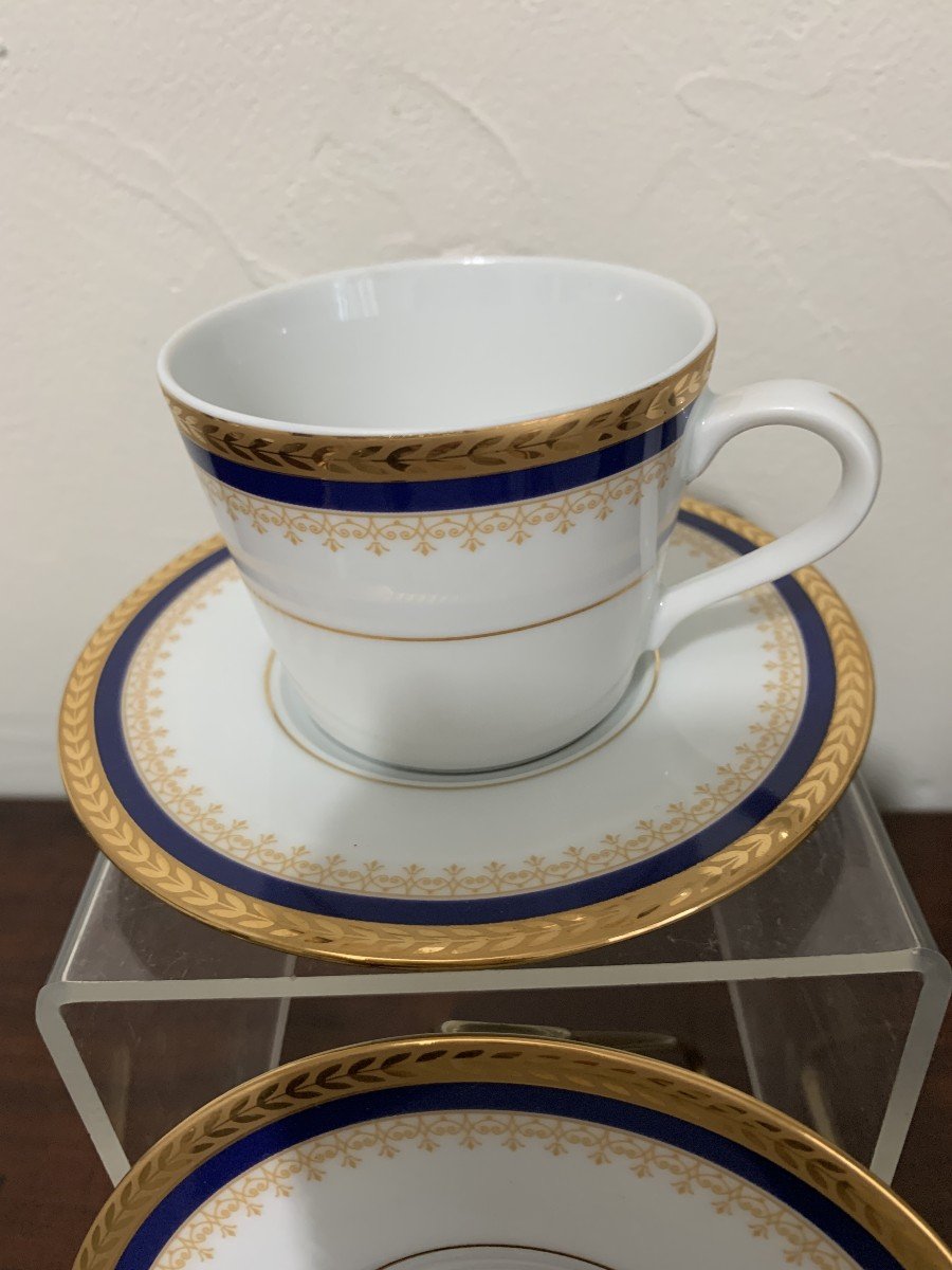 Limited Edition Blue Porcelain Coffee Service From France By Joséphine De Beauharnais-photo-2