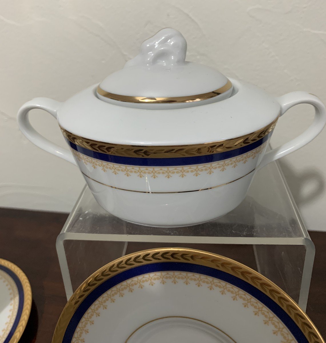 Limited Edition Blue Porcelain Coffee Service From France By Joséphine De Beauharnais-photo-1