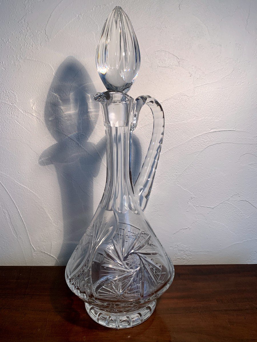 Hand-blown And Hand-cut Crystal Shower Carafe.-photo-2