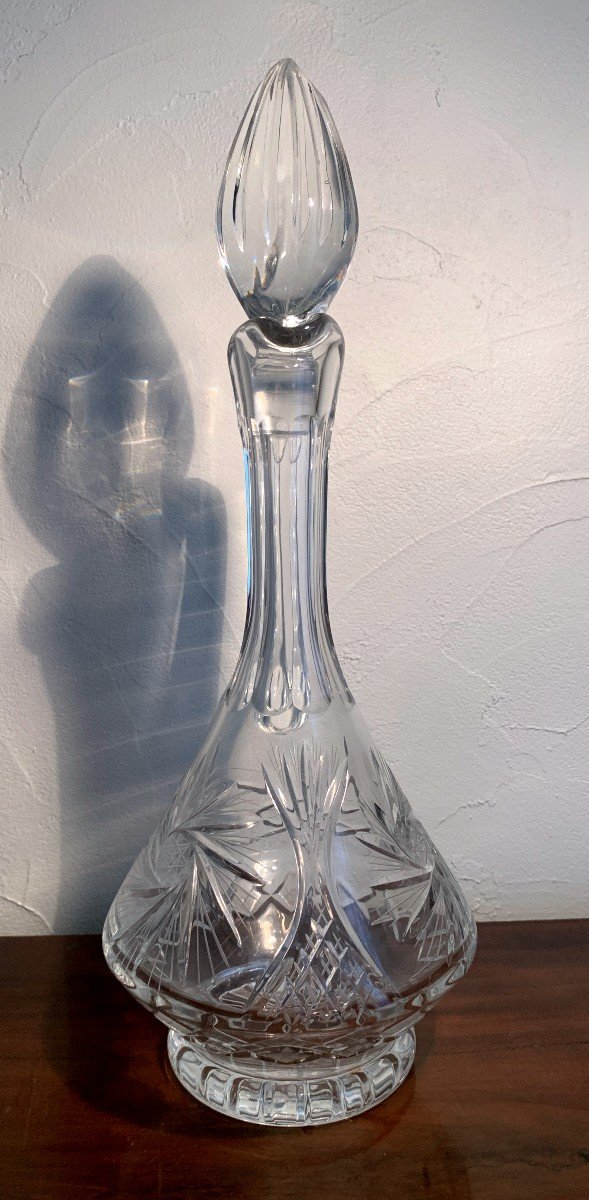 Hand-blown And Hand-cut Crystal Shower Carafe.-photo-3