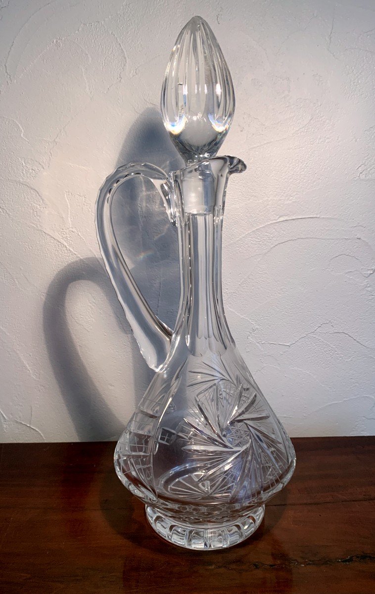 Hand-blown And Hand-cut Crystal Shower Carafe.-photo-3