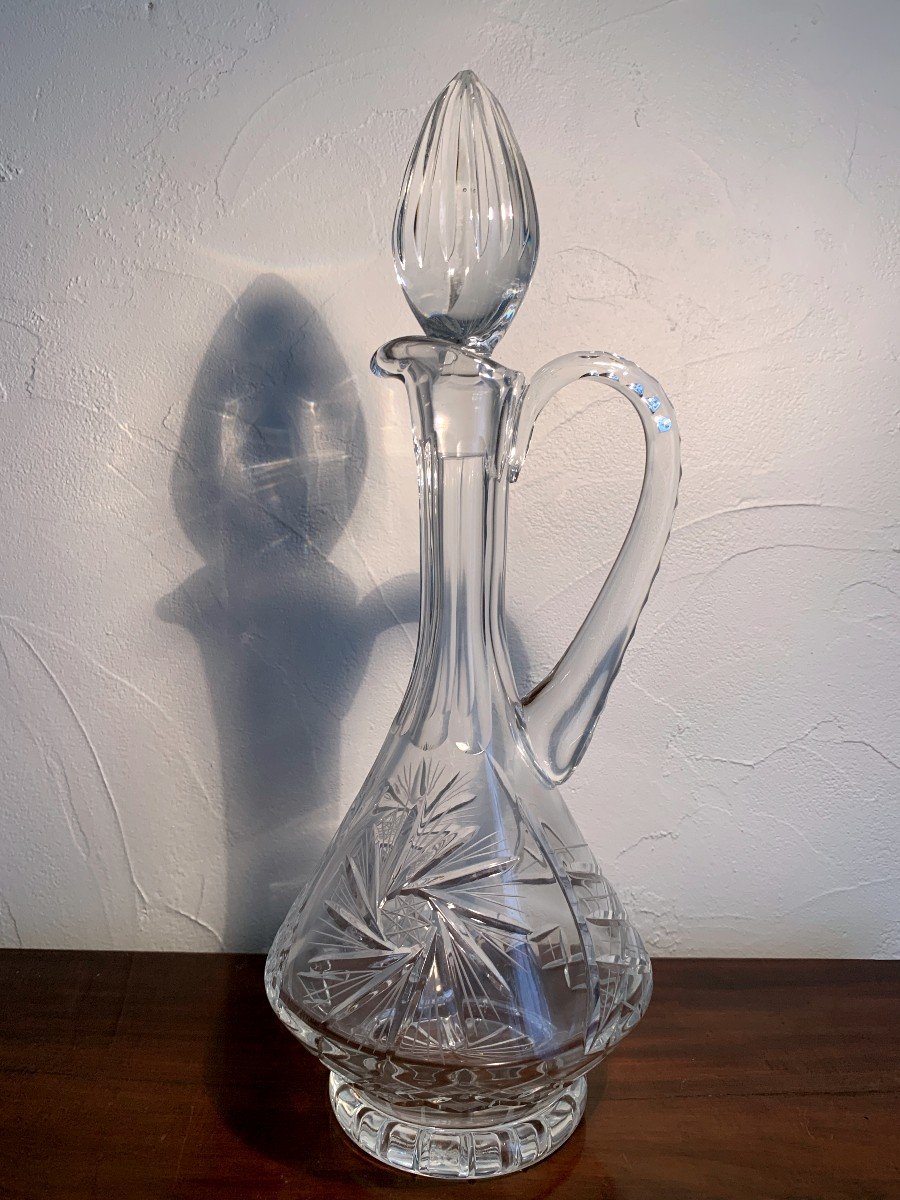 Hand-blown And Hand-cut Crystal Shower Carafe.