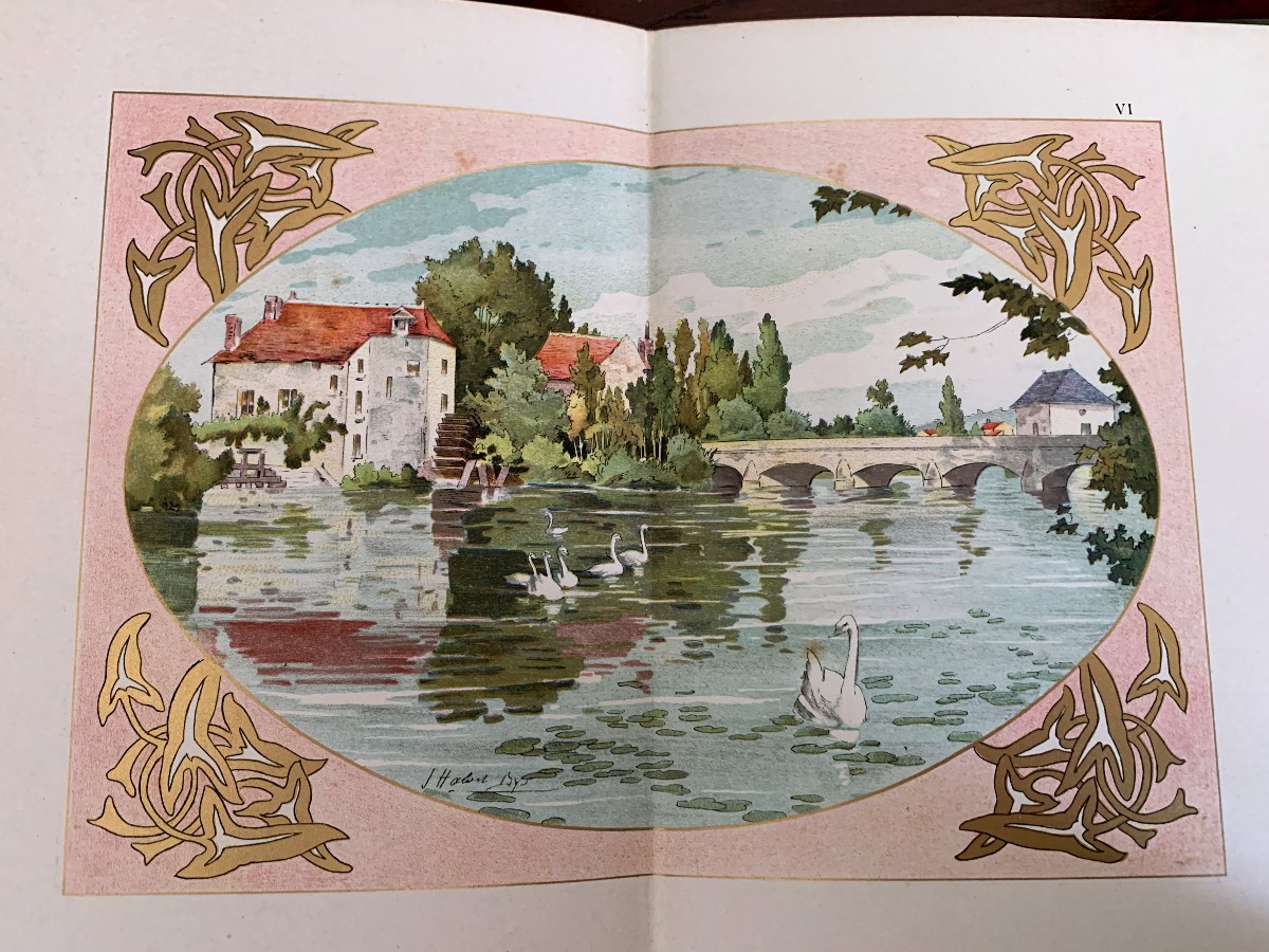 J.habert-dys Landscape Booklet 8 Art Nouveau Plates  -photo-4