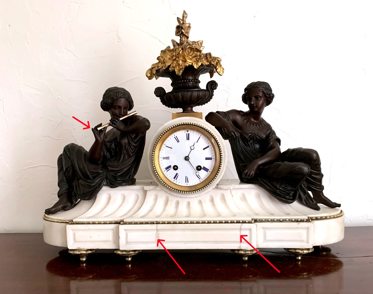 Bronze And Regulated Musical Cupids Clock-photo-4