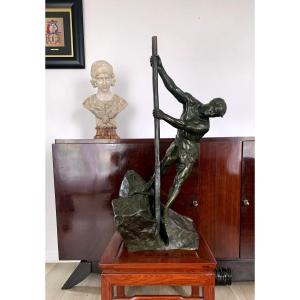 Large Art Deco Bronze By Jean Verschneider