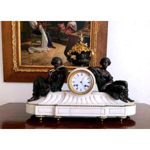 Bronze And Regulated Musical Cupids Clock