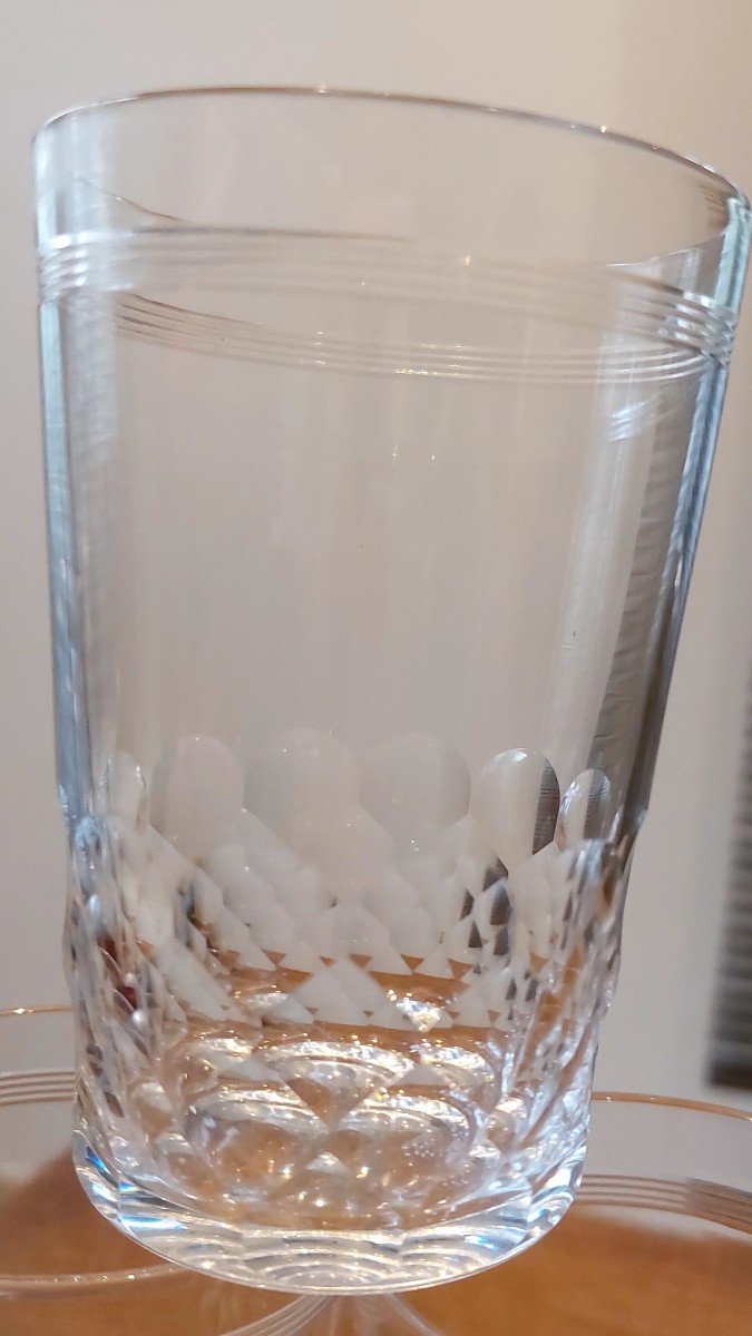 6 Baccarat Water Cups Chauny Model-photo-3