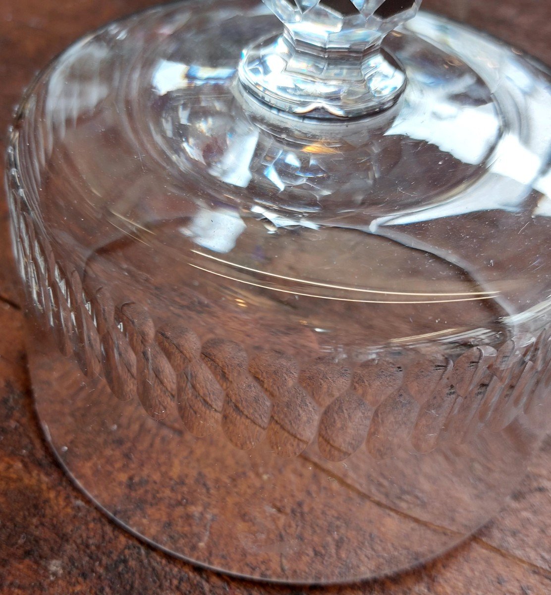 Cut Crystal Bell And Its Tray-photo-3