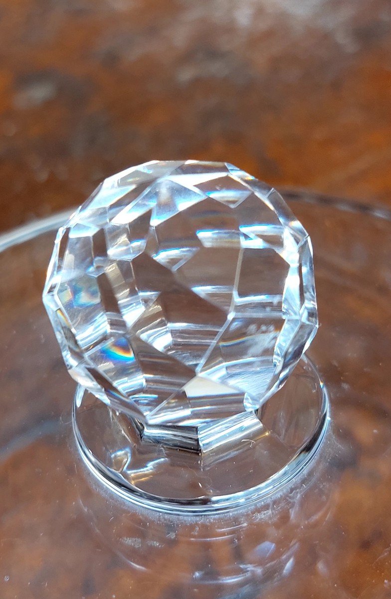Cut Crystal Bell And Its Tray-photo-1