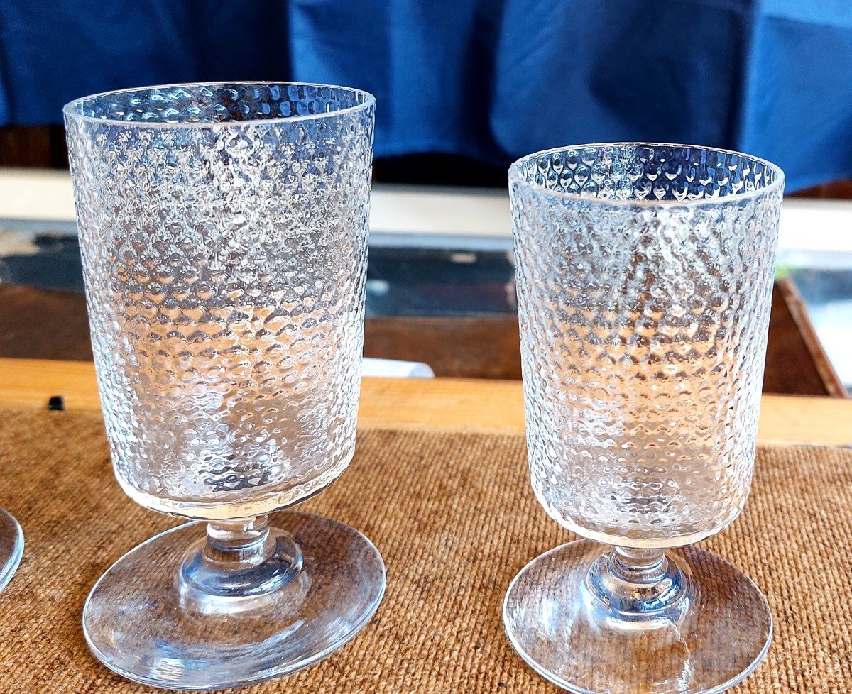 Crystal Service "honeycomb" Early 20th Century-photo-3