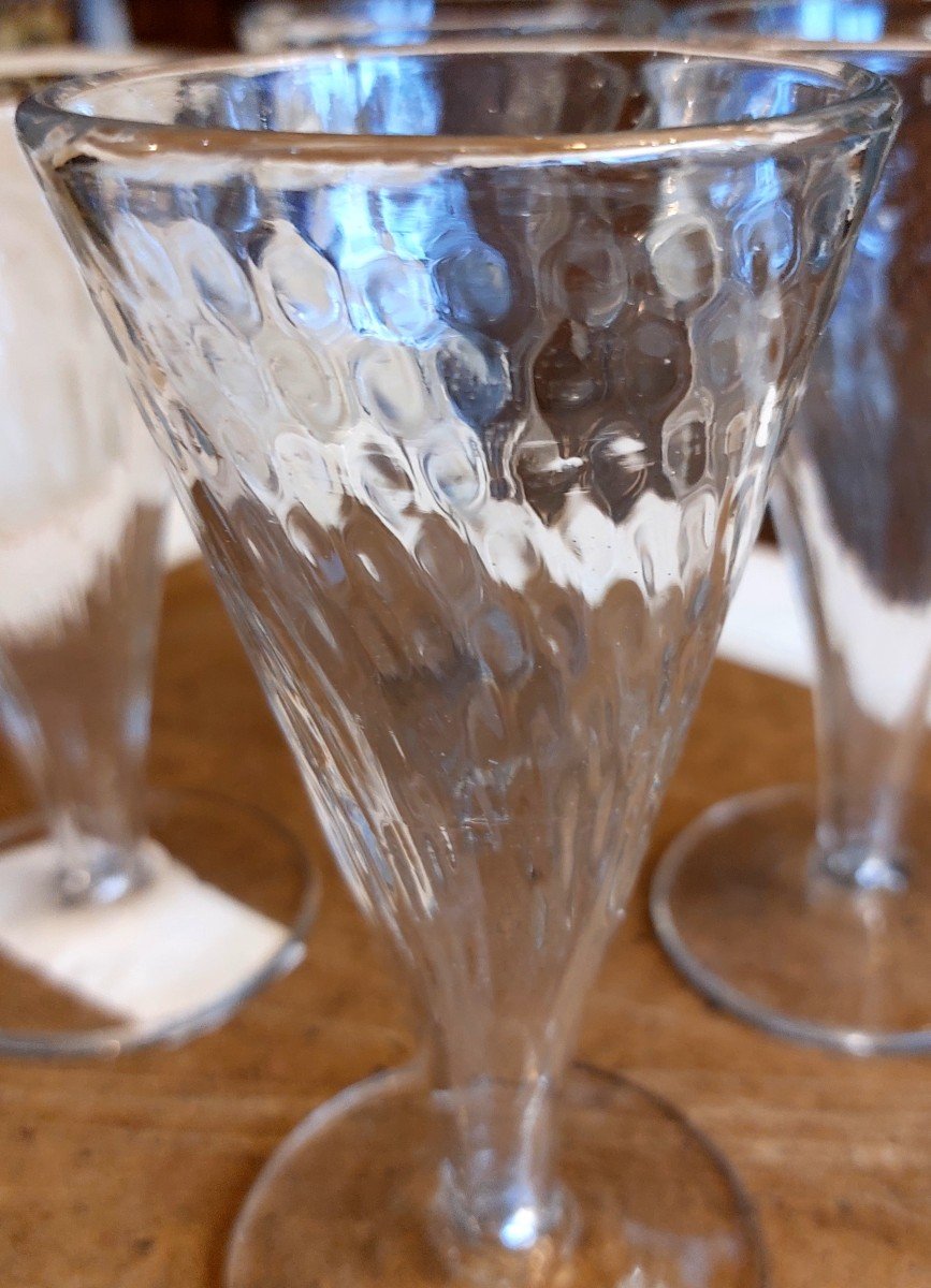 4 Verres De Champagne " Inpossible " XVIIIème-photo-4