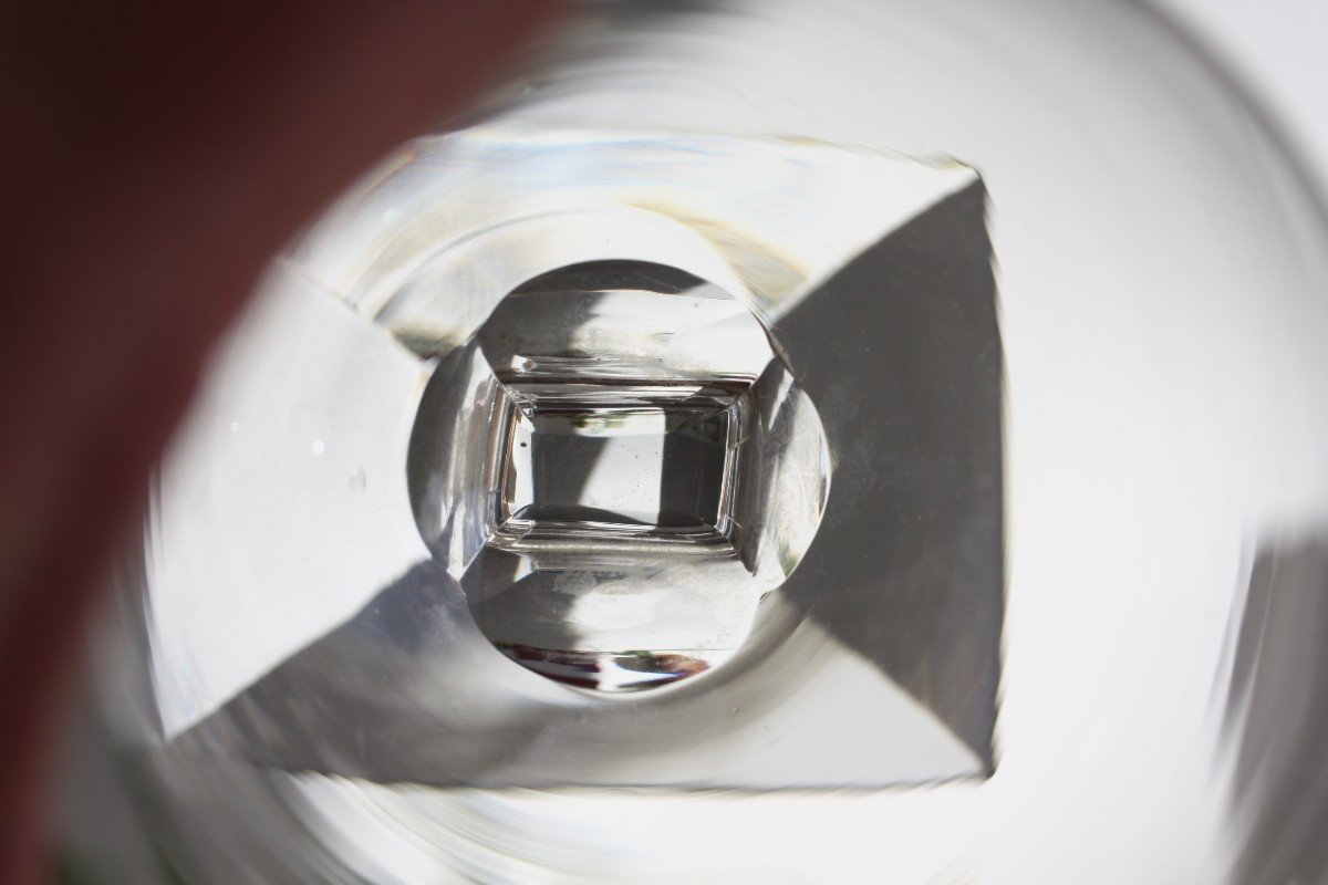 Set Of 6 Baccarat Crystal Water Glasses Davos Model-photo-6