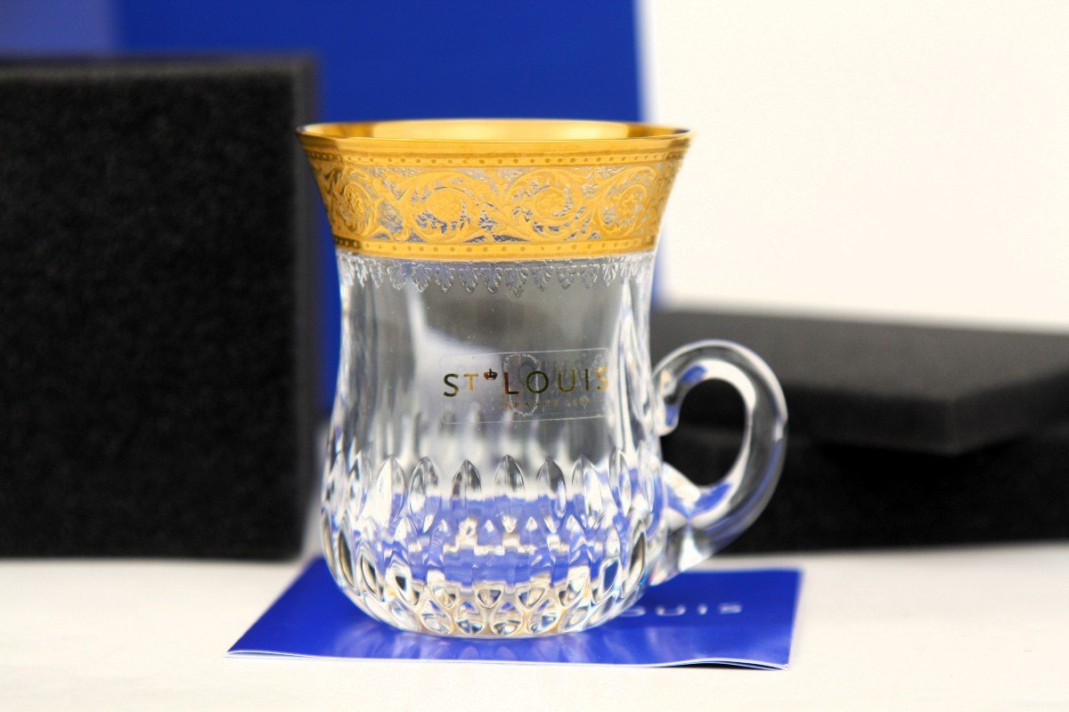 Tea Cup In Saint Louis Crystal, Thistle Model