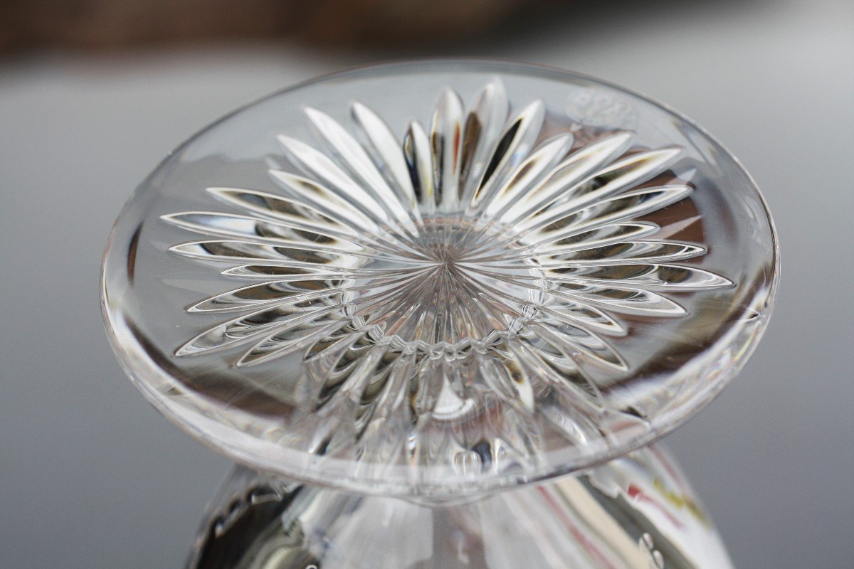 Rare Wine Decanter In Baccarat Crystal, Marennes Model-photo-7