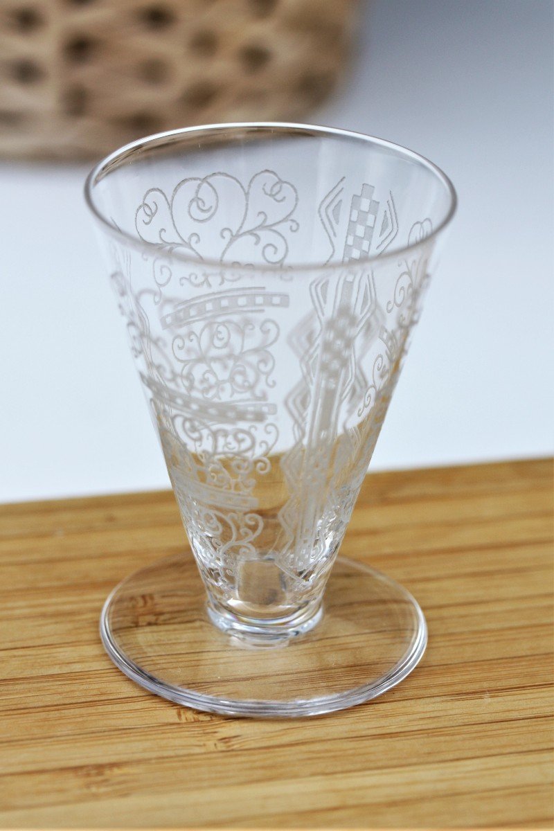 Set De 4 Verres à Vin N°3 En Cristal De Baccarat Modèle Lido-photo-4