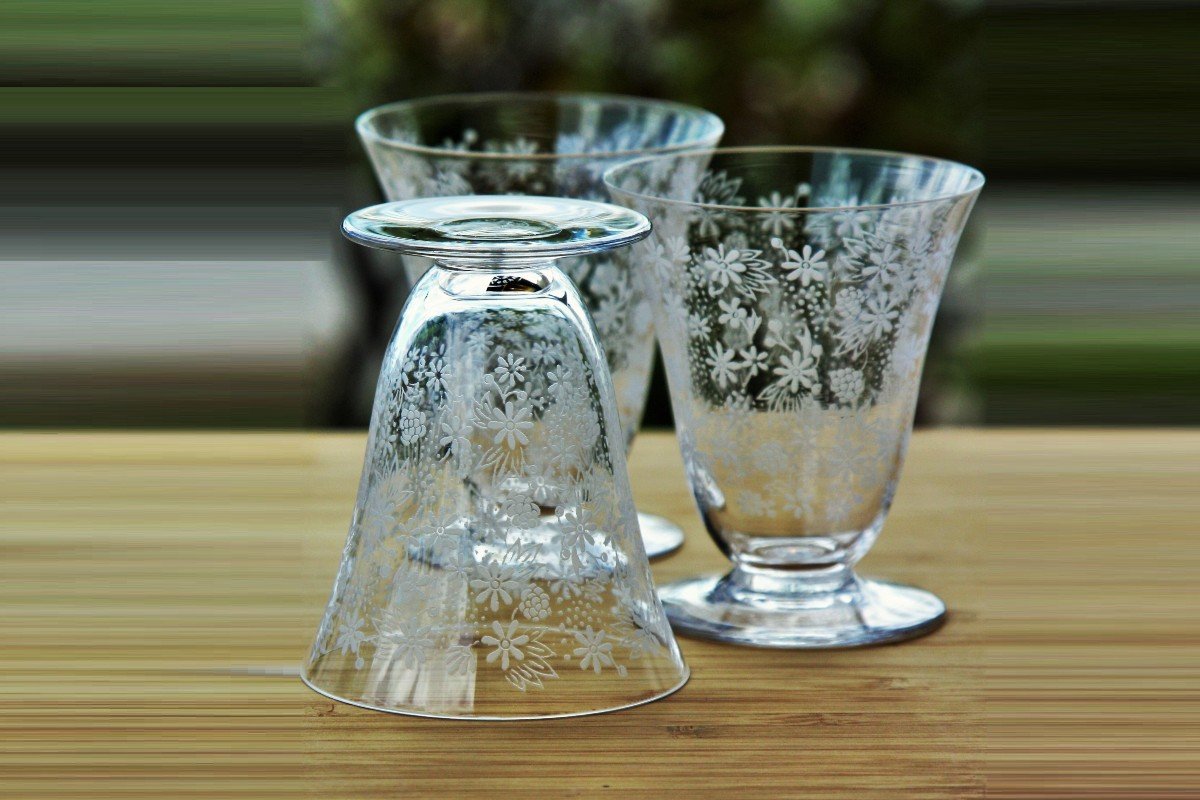 Set De 3 Verres à Apéritif En Cristal De Baccarat Modèle Elisabeth