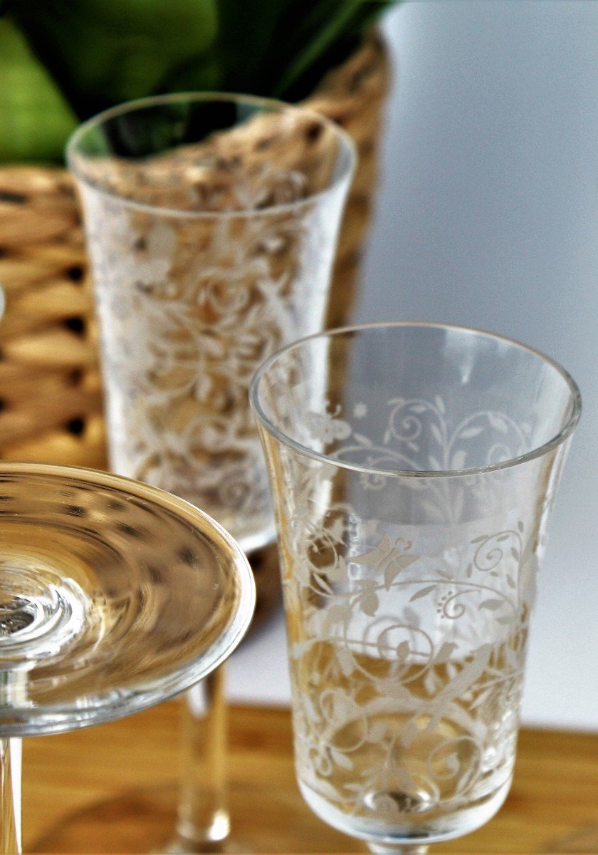 Set Of 3 Aperitif Glasses In Baccarat Crystal, Leillah Model-photo-4