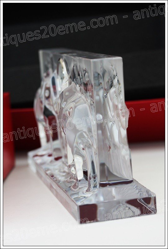 Baccarat Crystal Clock, Africa Model-photo-4