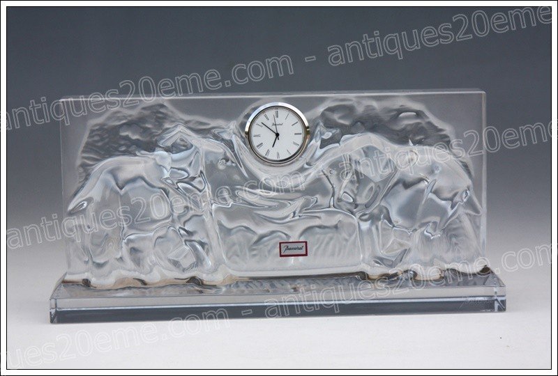 Baccarat Crystal Clock, Africa Model-photo-2