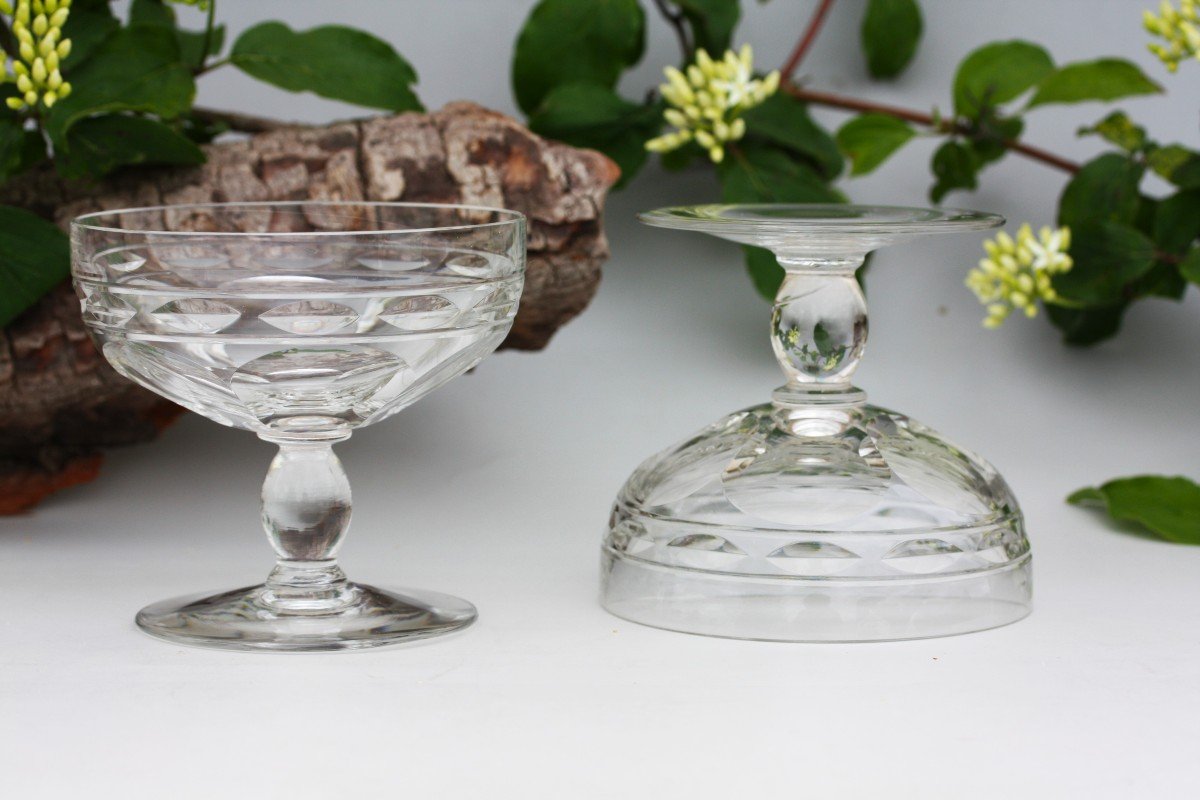 Set De 4 Coupes à Champagne En Cristal De Baccarat Modèle Campsegret-photo-7