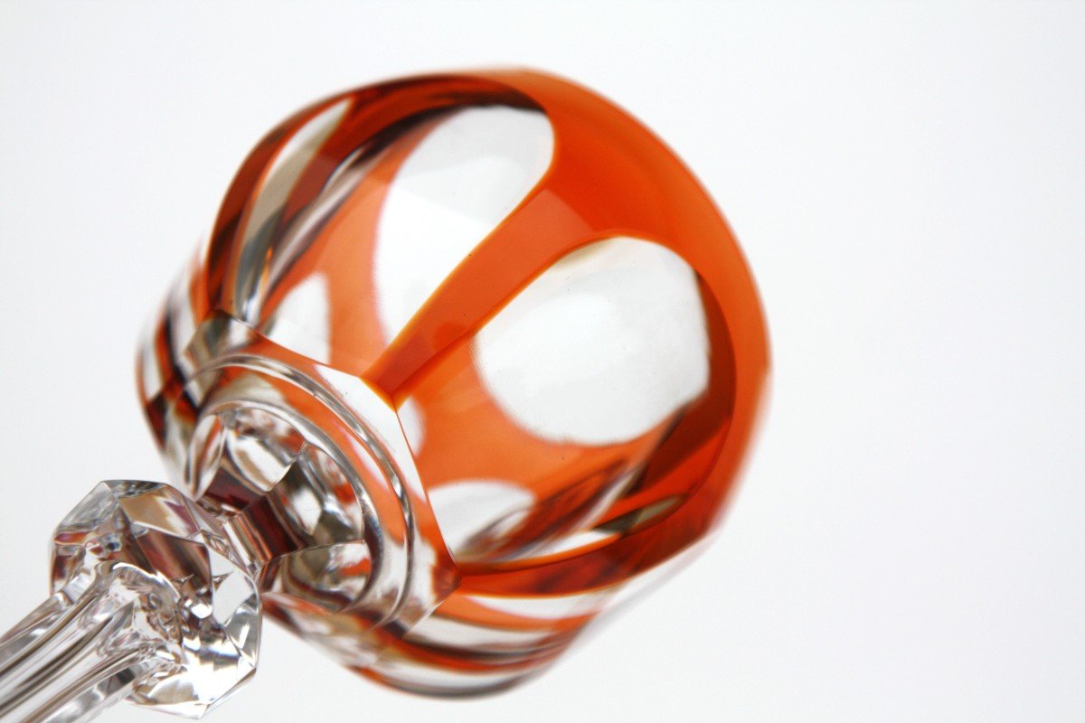 Roemer Glass In Baccarat Crystal, Model R22 Orange-photo-2