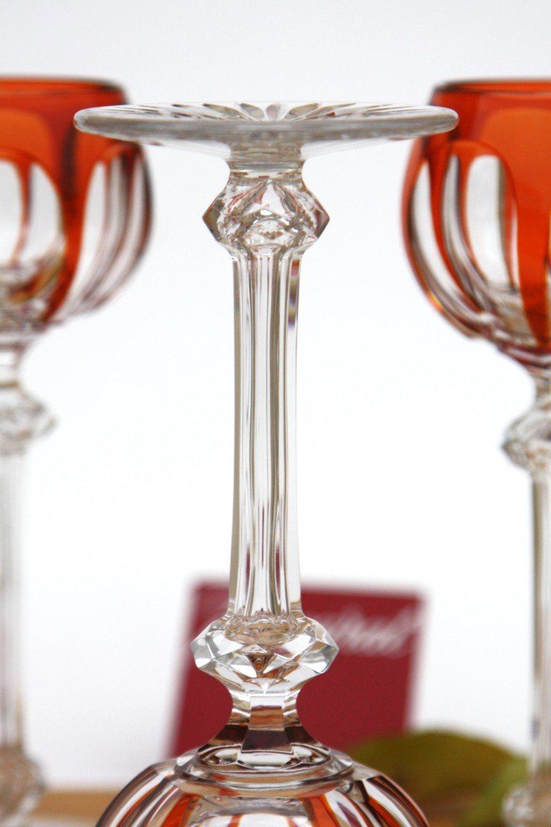 Roemer Glass In Baccarat Crystal, Model R22 Orange-photo-1