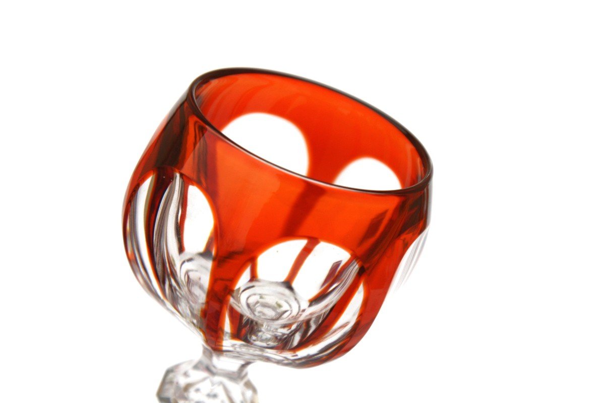 Roemer Glass In Baccarat Crystal, Model R22 Orange-photo-4