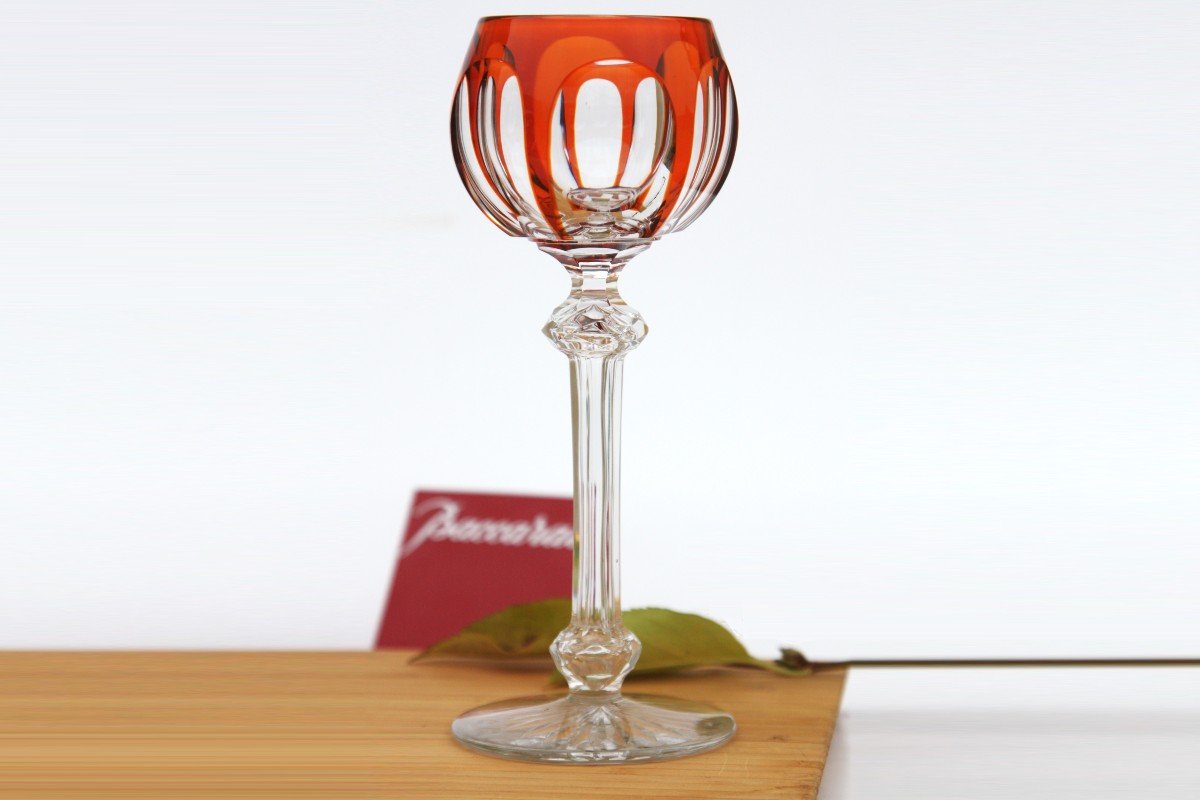 Verre à Vin Du Rhin En Cristal De Baccarat, Modèle R22 Orange