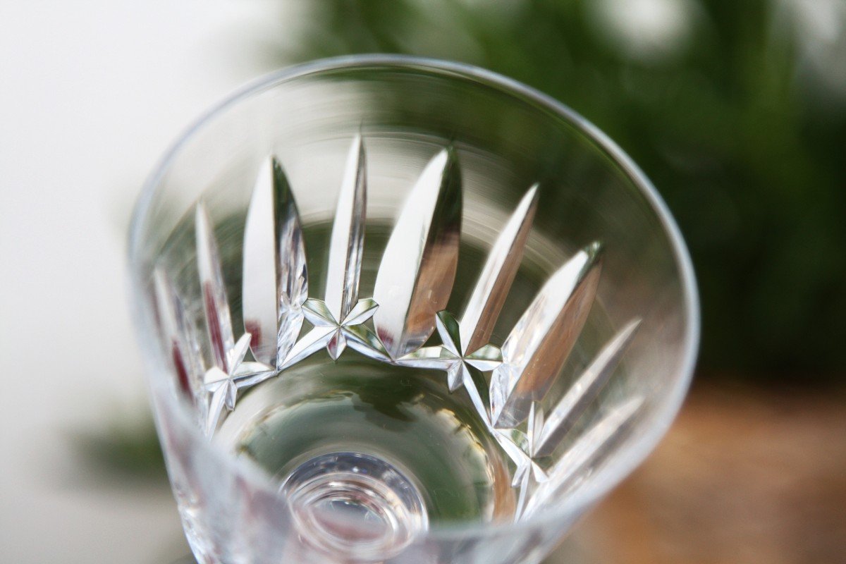 Set De 4 Verres à Vin En Cristal De Baccarat, Modèle Ile De France-photo-4