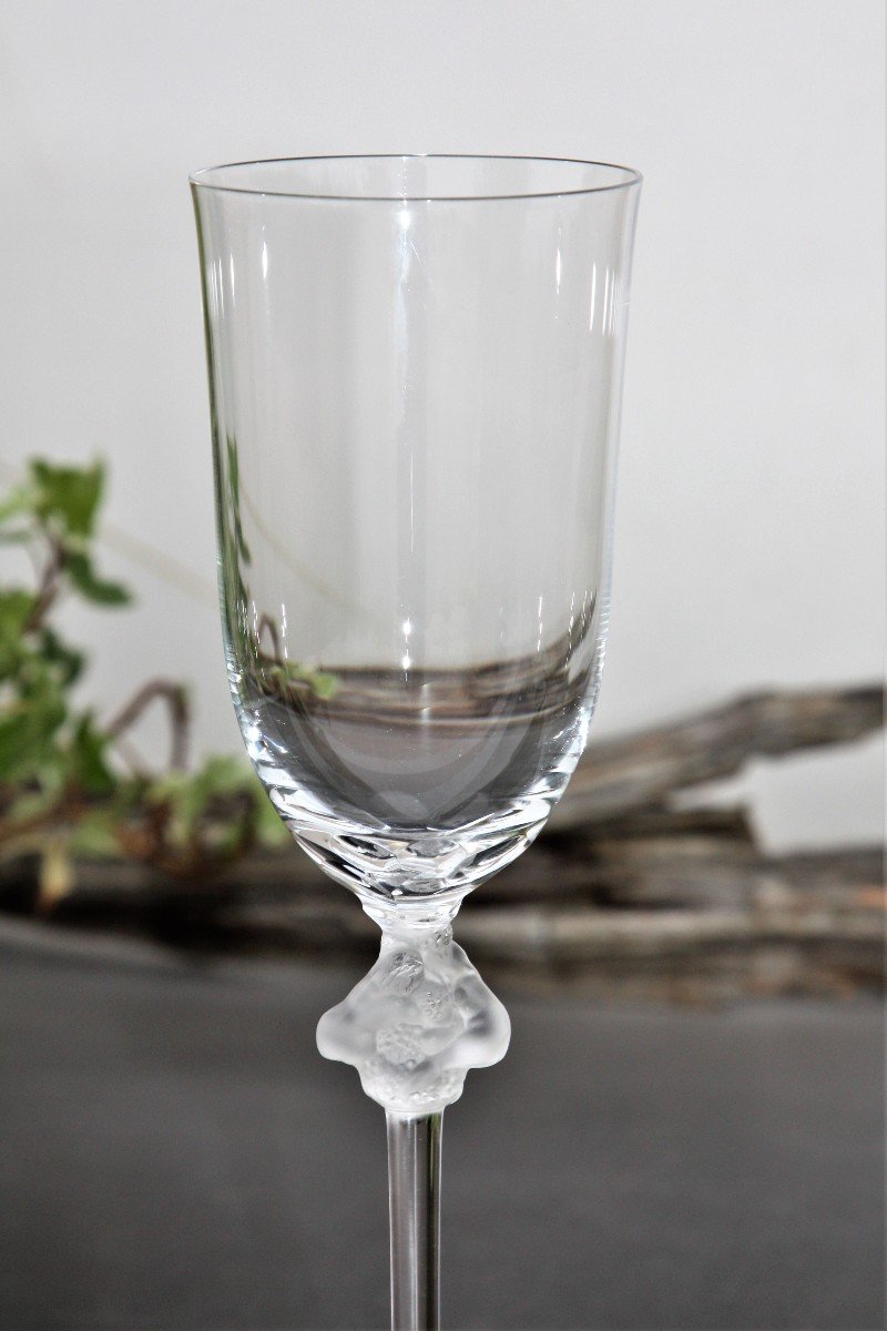 Champagne Flute In Lalique Crystal, Roxane Model-photo-3