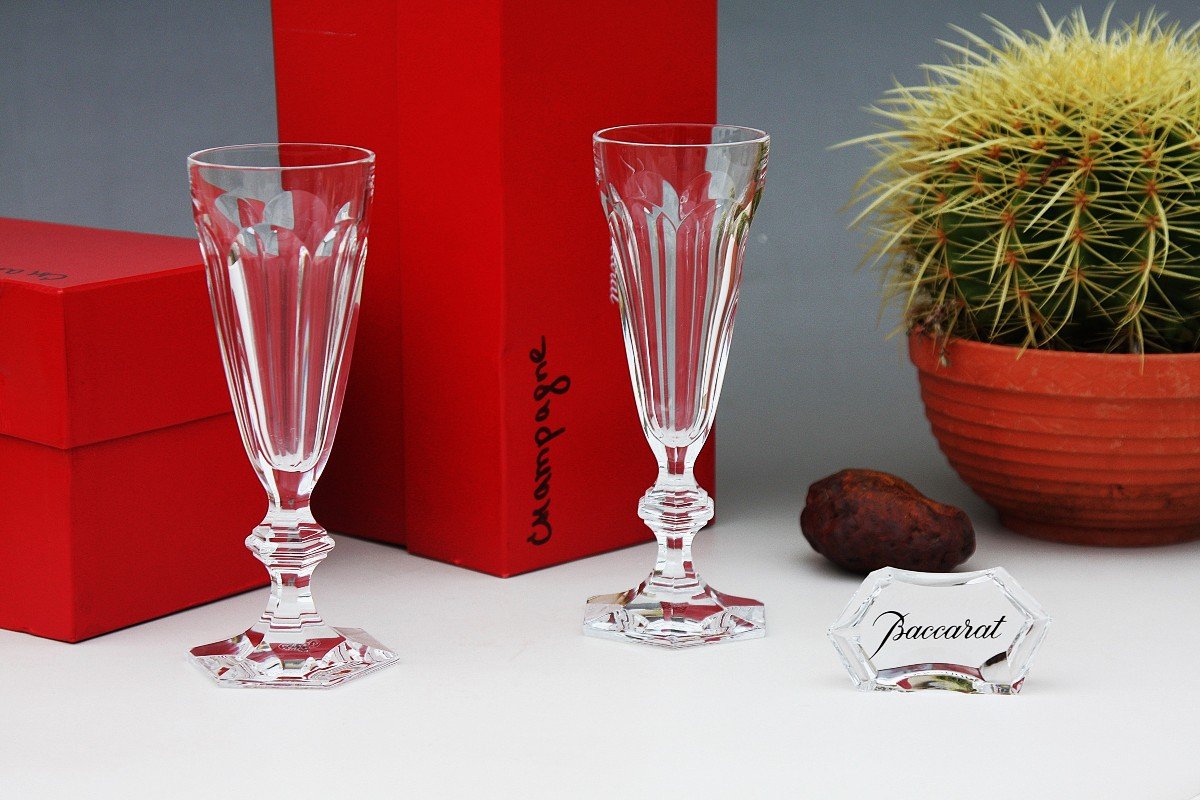 Set De 2 Flûtes à Champagne En Cristal De Baccarat Modèle Harcourt