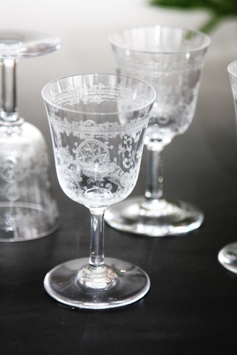 Set de 6 verres à vin n°4 en cristal de Baccarat modèle Lafayette-photo-2