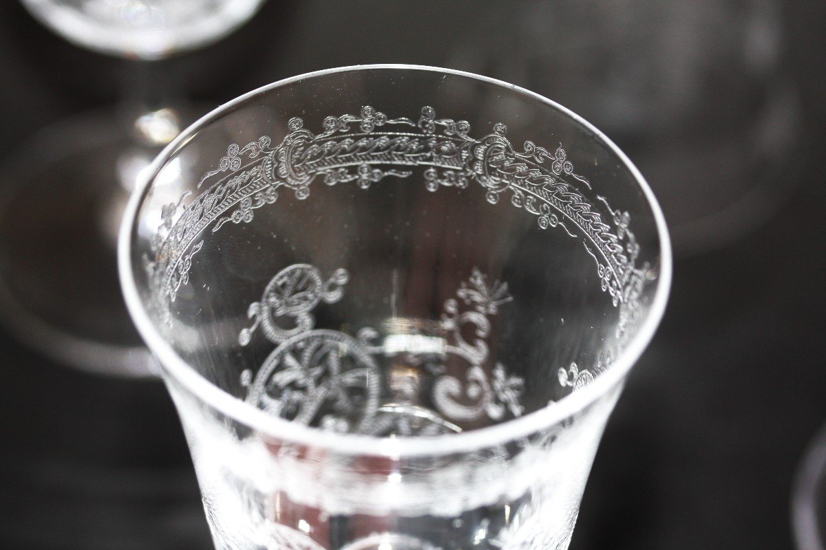 Set de 6 verres à vin n°4 en cristal de Baccarat modèle Lafayette-photo-3