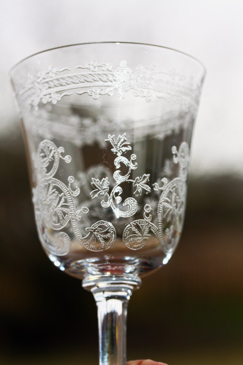 Set de 6 verres à vin n°4 en cristal de Baccarat modèle Lafayette-photo-2